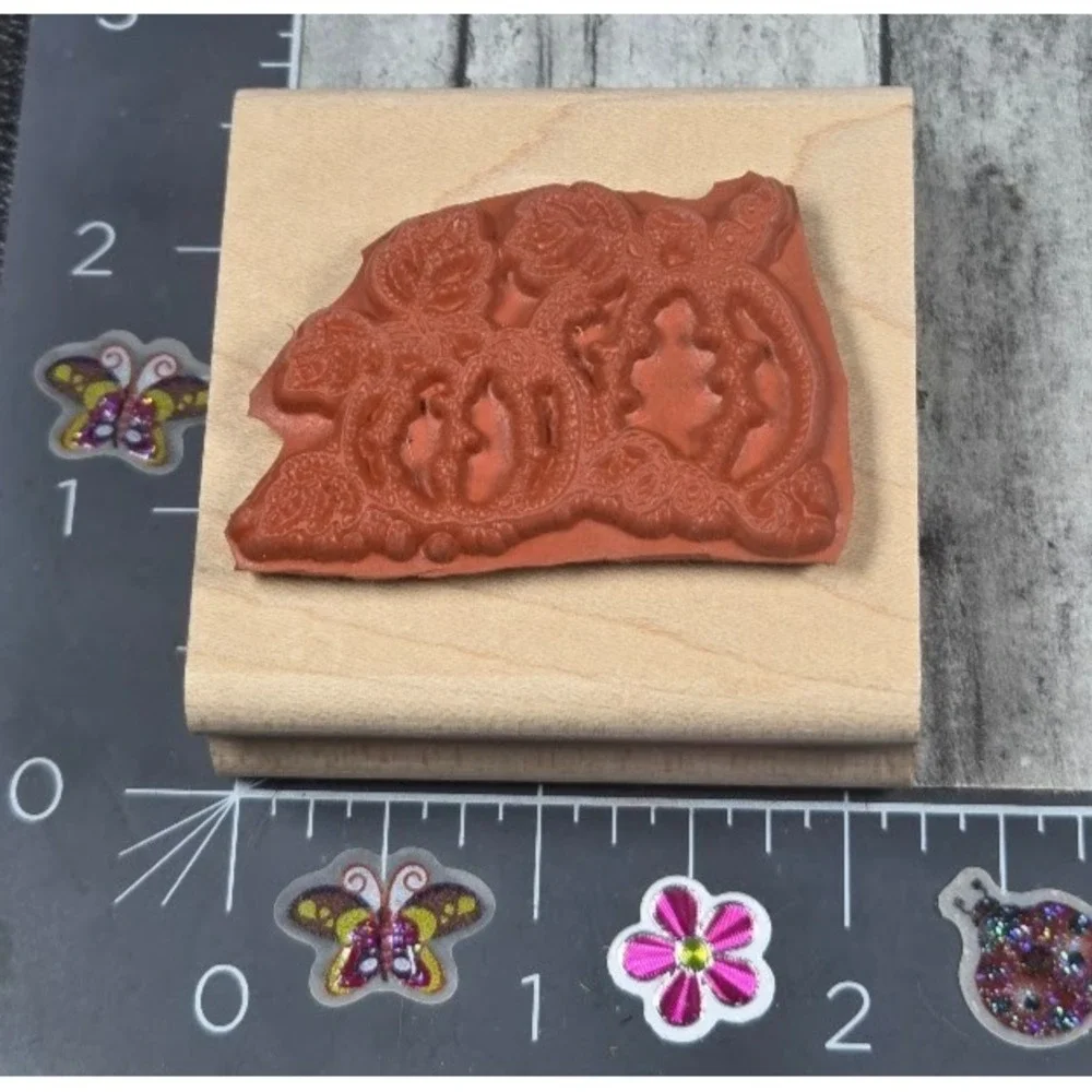 Stampin' Up! Harvest Pumpkins Autumn Fall 1994 Rubber Stamp Wood #i7
